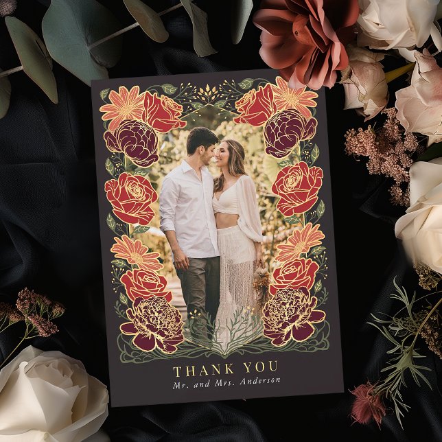 Fantasy Enchanted Garden Wedding Thank You Card (Creator Uploaded)