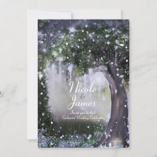 Fantasy Enchanted Lavender Love Forest Wedding Invitation