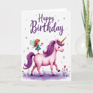 Fantasy Equine Child Birthday Card