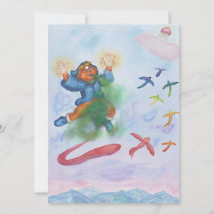 Fantasy Eros God Light Dimension Watercolour Love Invitation