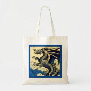 Fantasy European Dragon - Woodcut 3 Tote Bag