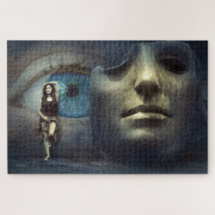 Fantasy Eye and Mask with Women Jigsaw Puzzle