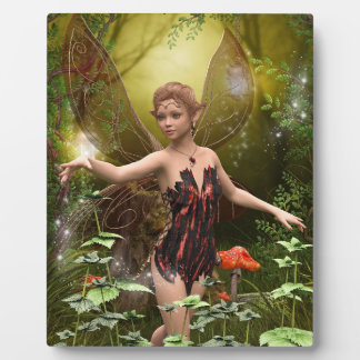 Fantasy Fairy in Red Plaque