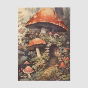 Fantasy Fairy Mushroom Home in the Forest Tissue Paper