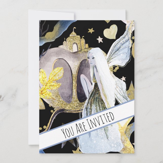 *~* Fantasy Fairy Pumpkin Baby Shower Invitation (Front)