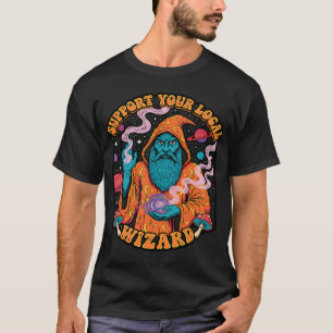 Fantasy Fairy Sitting with Red Dragon T-Shirt