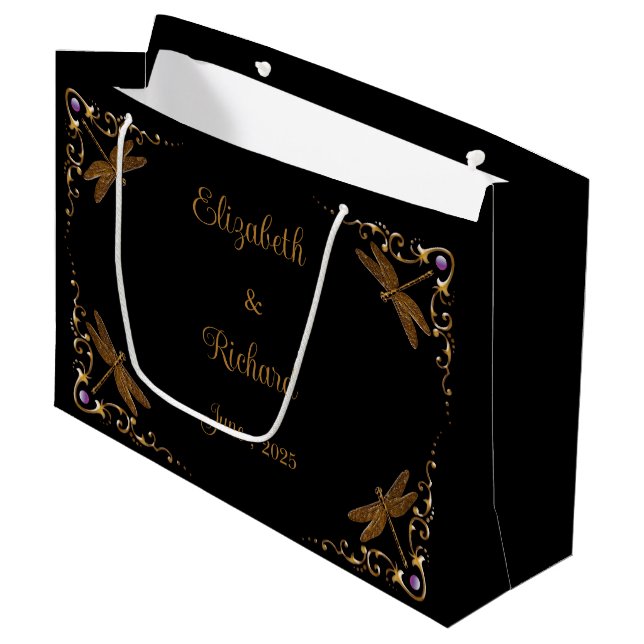 Fantasy Fairy Tale Wedding Large Gift Bag (Front Angled)