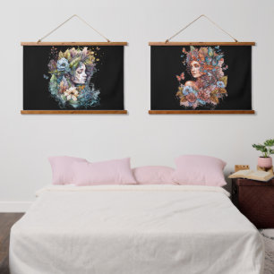 Fantasy Fairy Tale Women Hanging Tapestry