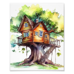 Fantasy Fairy tree house  Photo Print