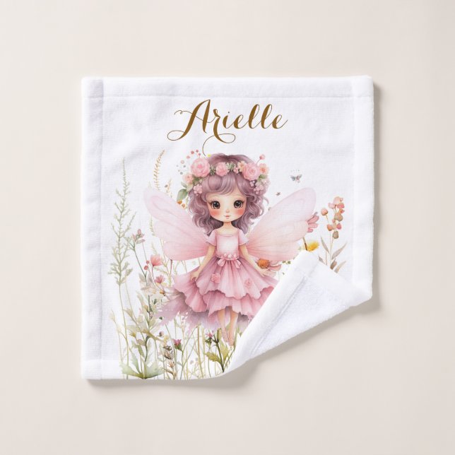 Fantasy Fairy wildflower pastel  Wash Cloth (Wash Cloth)