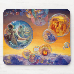 Fantasy, fairyland, painting mouse mat