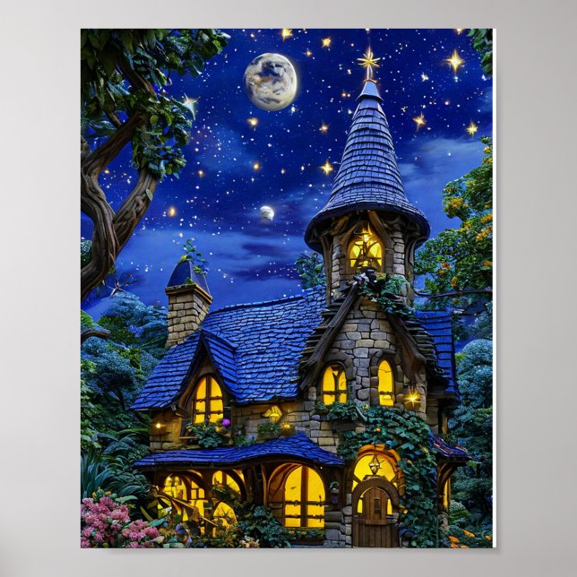Fantasy fairytale castle poster (Front)