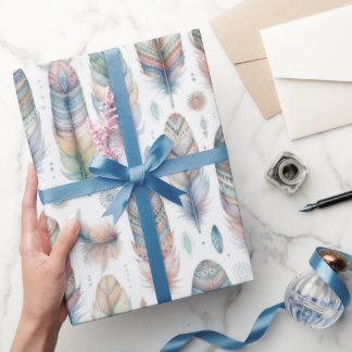 Fantasy Feather Wrapping Paper