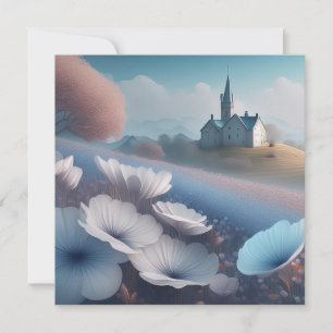 Fantasy field of wild flowers  card