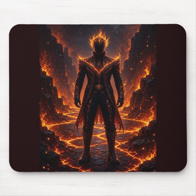Fantasy Fire Infernal Guardian  Mouse Mat (Front)