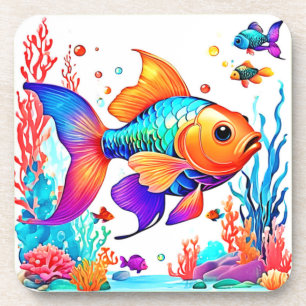 Fantasy Fish Scene Design Coaster