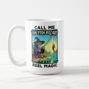 Fantasy Fishing Wizard - Reel Magic Coffee Mug