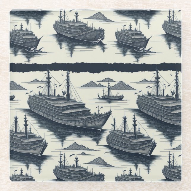 fantasy fleet glass coaster (Front)