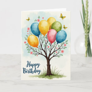 Fantasy Floral Birthday Card