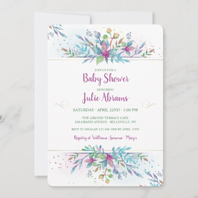Fantasy Floral Invitation (Front)