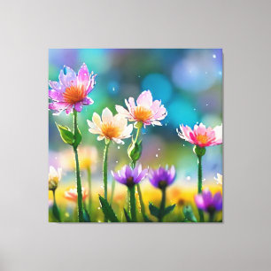 *~ Fantasy Floral Magical Pretty Flowers AP56 Canvas Print