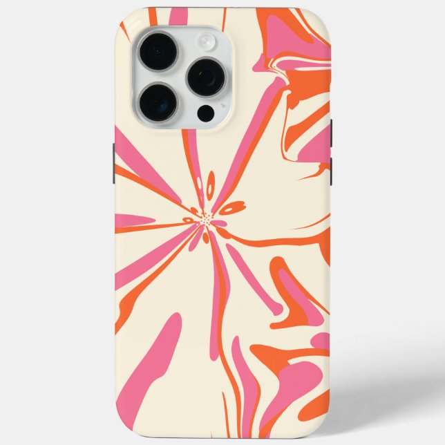 Fantasy Floral - Pink, Orange and Cream Case-Mate iPhone Case (Back)