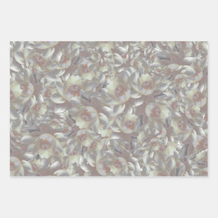 Fantasy floral random pattern wrapping paper sheet