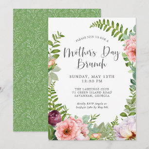 Fantasy Floral Woodland Mother's Day Brunch Invitation