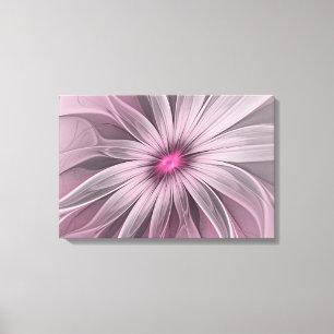 Fantasy Flower Abstract Plum Floral Fractal Art Canvas Print