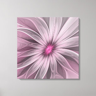 Fantasy Flower Abstract Plum Floral Fractal Art Canvas Print