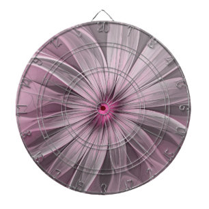 Fantasy Flower Abstract Plum Floral Fractal Art Dartboard