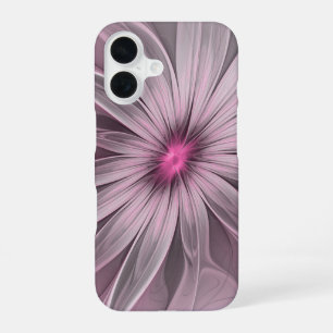 Fantasy Flower Abstract Plum Floral Fractal Art iPhone 16 Case