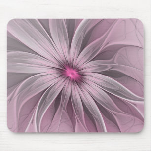 Fantasy Flower Abstract Plum Floral Fractal Art Mouse Mat