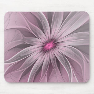 Fantasy Flower Abstract Plum Floral Fractal Art Mouse Mat