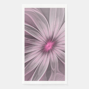Fantasy Flower Abstract Plum Floral Fractal Art Napkin