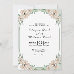 Fantasy Flower Beautiful Card Design Template