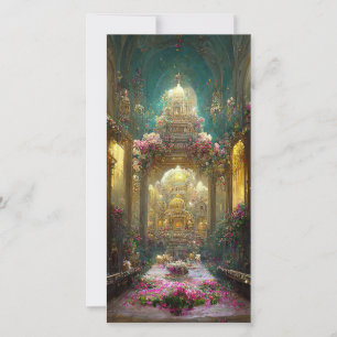 Fantasy Flower Church - Greeting Card