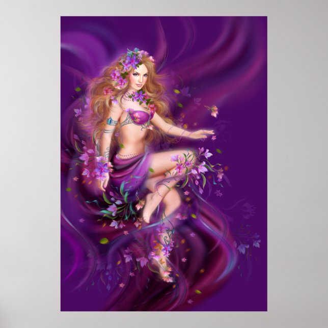 fantasy Flower fairy. Poster (Front)