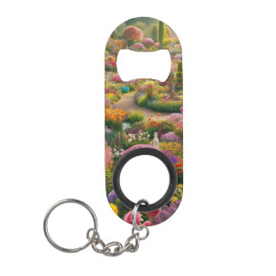 Fantasy Flower Garden Bottle Opener Keychain
