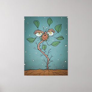 Fantasy flower landscape drawing canvas print