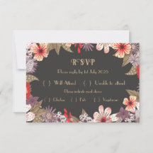 Fantasy Flower - Wedding RSVP card