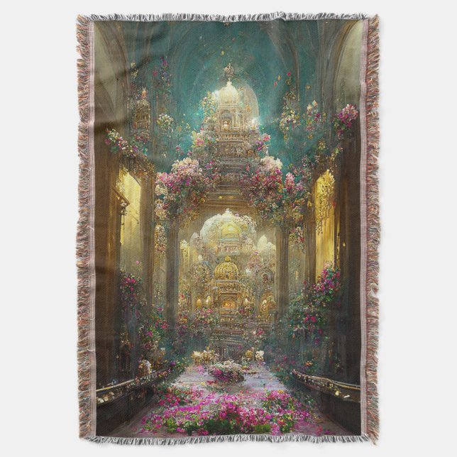 Fantasy Flowers Church - Blanket (Front Vertical)