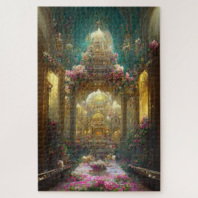 Fantasy Flowers Church - Puzzle (Vertical)
