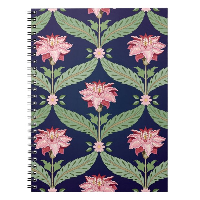 Fantasy Flowers: Dark Indian Motifs Notebook (Front)
