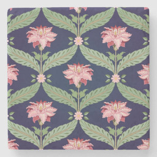 Fantasy Flowers: Dark Indian Motifs Stone Coaster