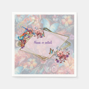 Fantasy Flowers express the joy of nature. Napkin