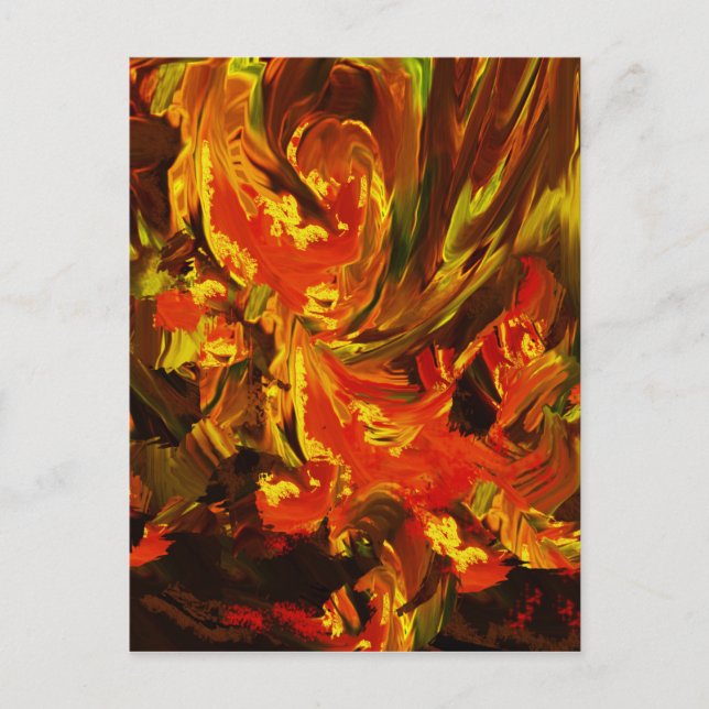 Fantasy Flowers Postcard (Front)