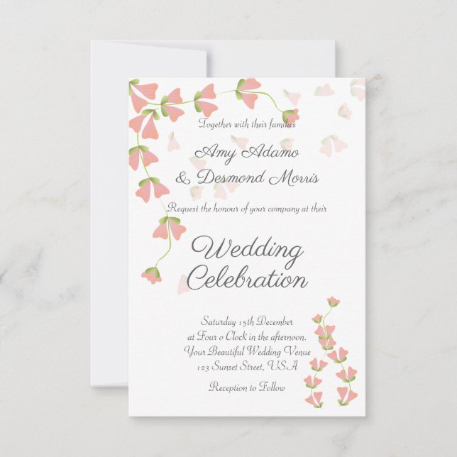 Fantasy Flowers Wedding Invite (Front)