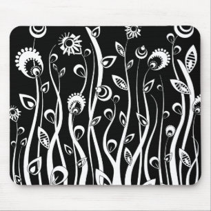 fantasy flowers_white mouse mat
