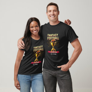 Fantasy Football 2025 Funny Champ Football Design T-Shirt